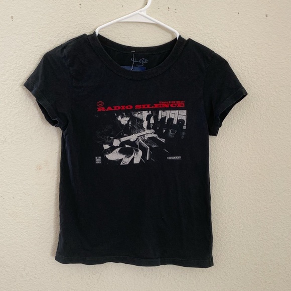 Brandy Melville Tops Brandy Melville Black Hailie Radio Silence Top